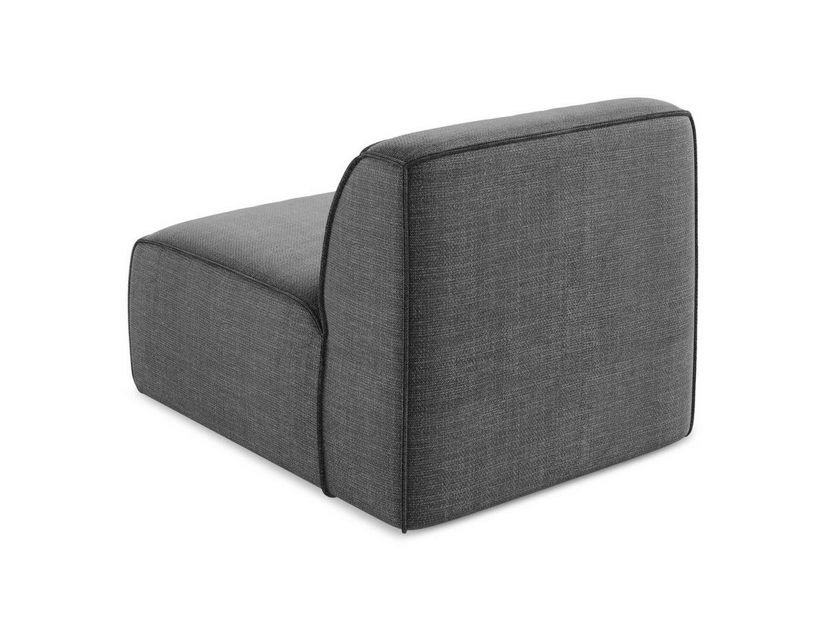 SOFAELEMENT Strukturstoff Grau - Dunkelgrau/Schwarz, Holzwerkstoff/Kunststoff (80/70/102cm) - Makamii
