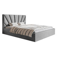 POLSTERBETT 140 x 200 cm Aris, Bettkasten, Lattenrost, Hellgrau - Hellgrau, Holz/Textil (140/200cm) - Emporius