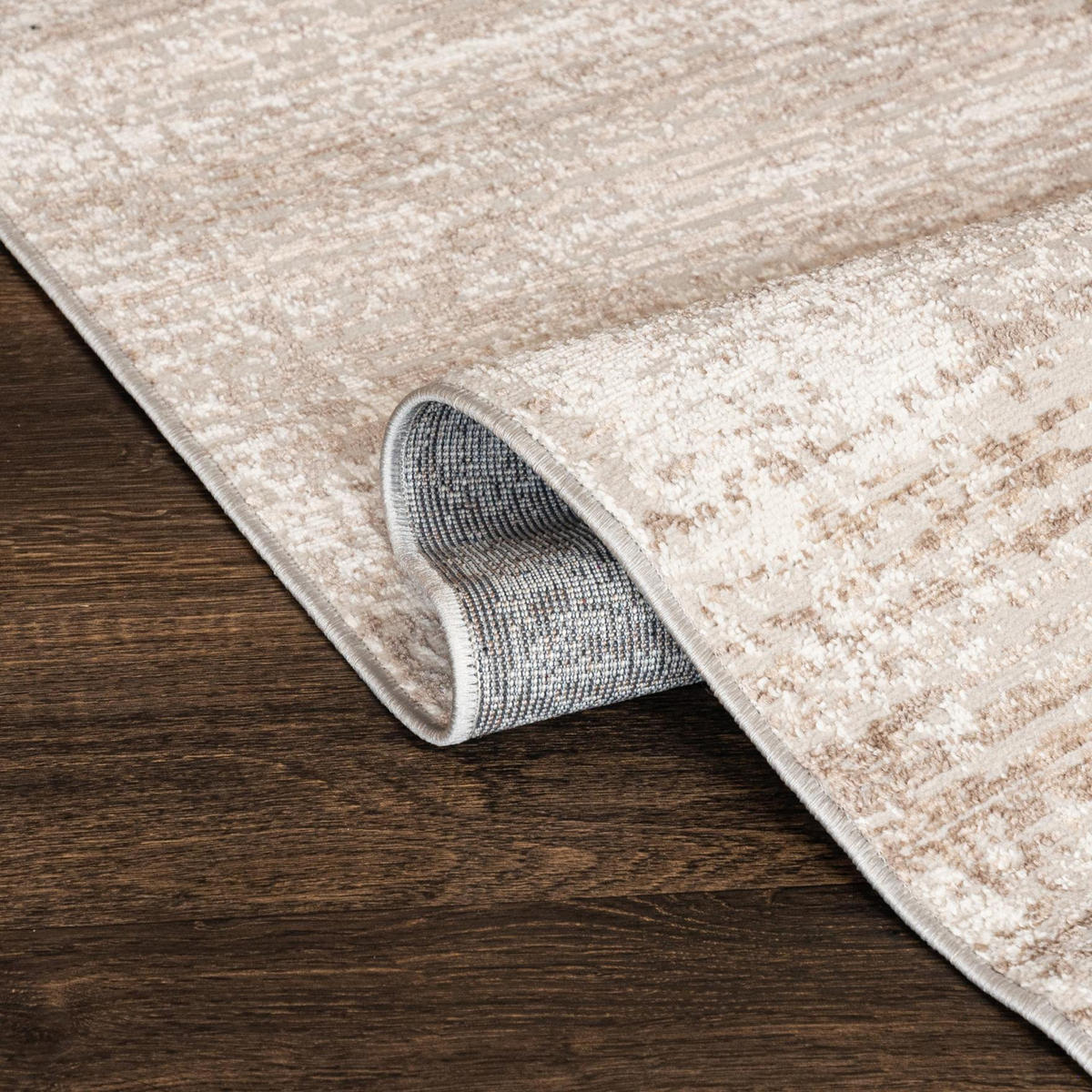 TEPPICH Beige Creme abstrakt - 200 x 300 cm - Ecru/Beige, Textil (200/300cm) - Mazovia