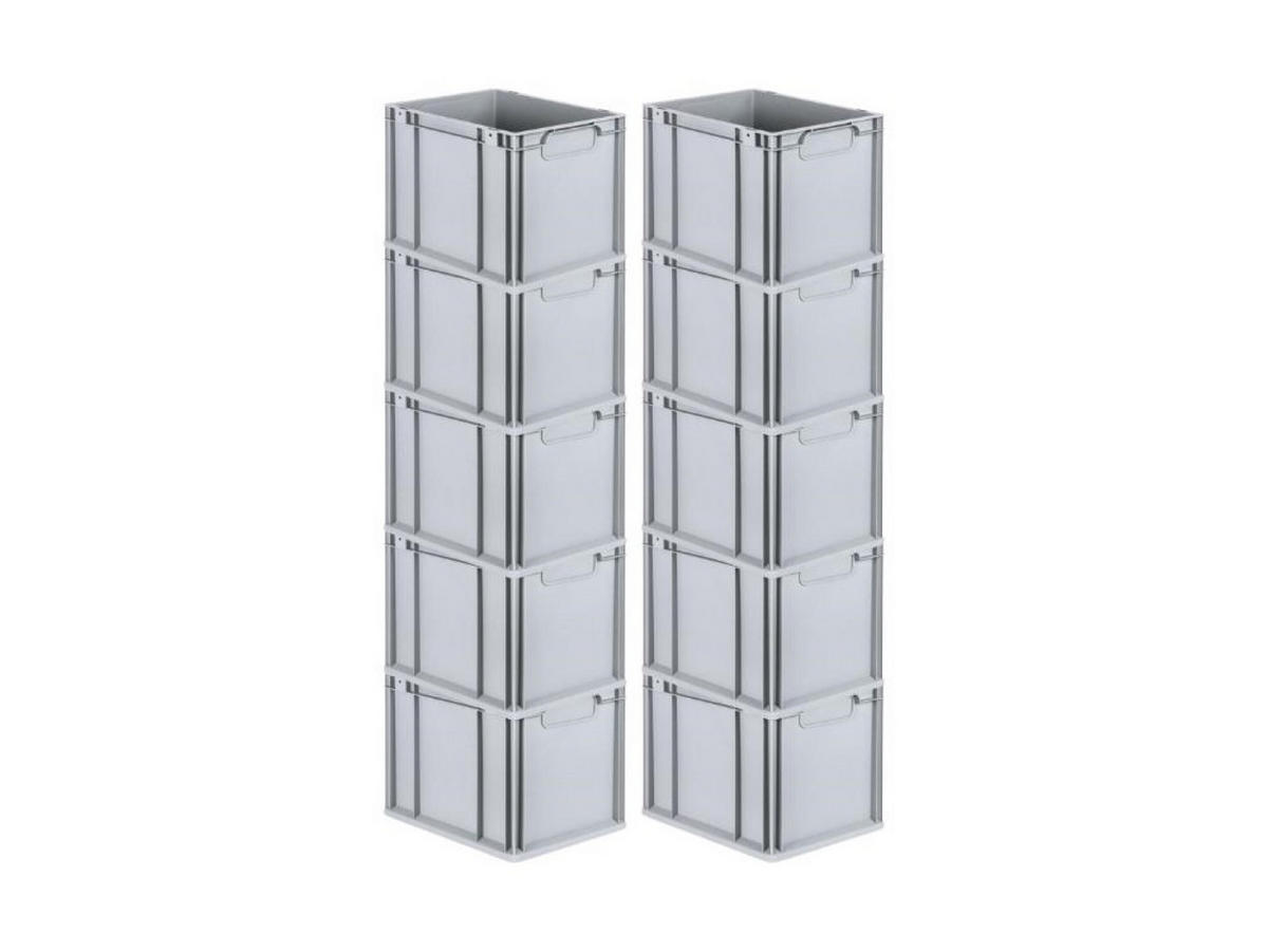 EUROBOX Nextgen Economy Griffe Geschlossen 32x30x40cm 30 Liter - Grau, Kunststoff (30/32/40cm) - PROREGAL