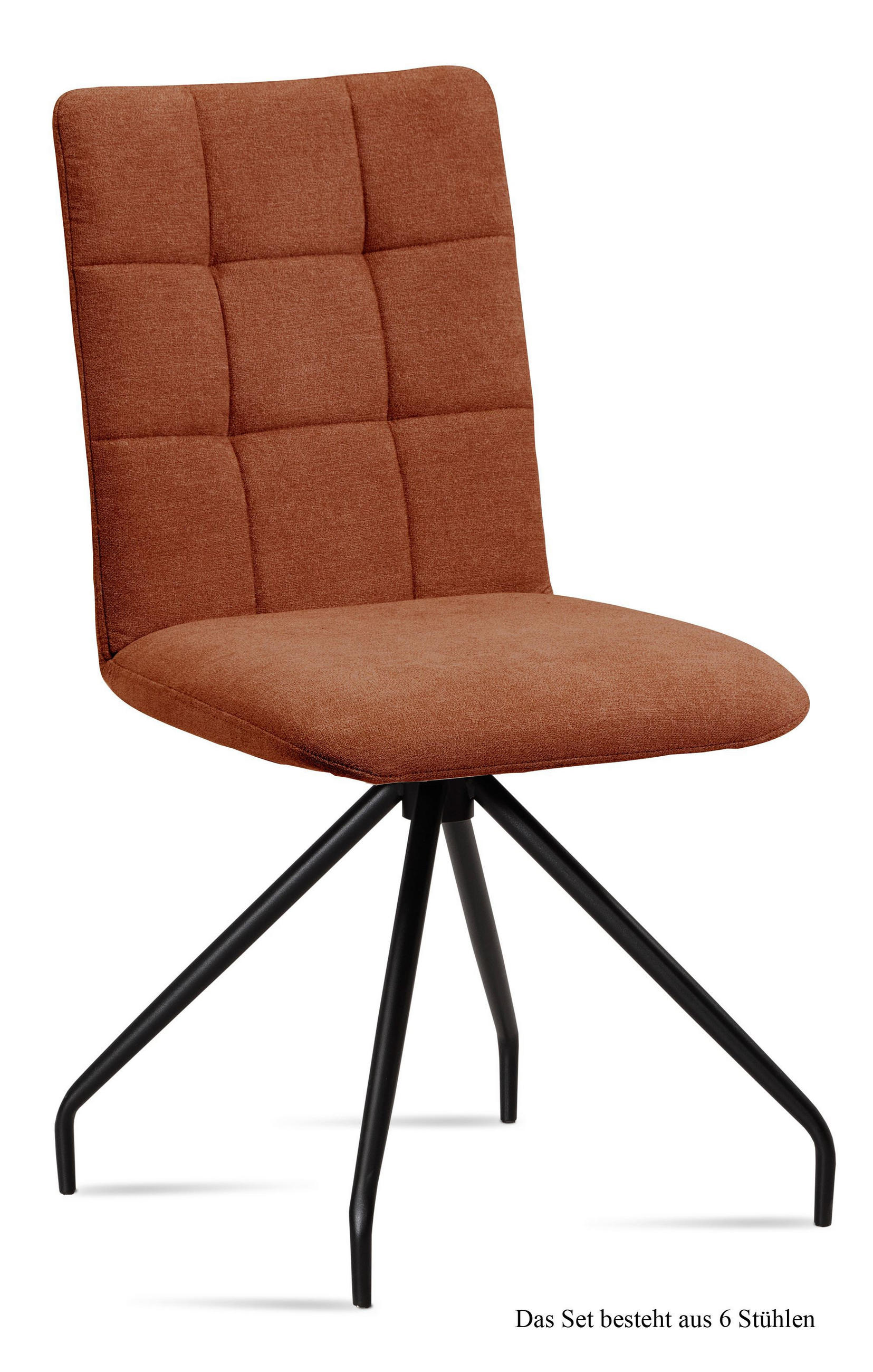 ESSZIMMERSTUHL (6er-Set) Devera 47x91x60 Schwarz/Cognac - Cognac/Schwarz, Kunststoff (60/91/47cm) - 58aufmkessel