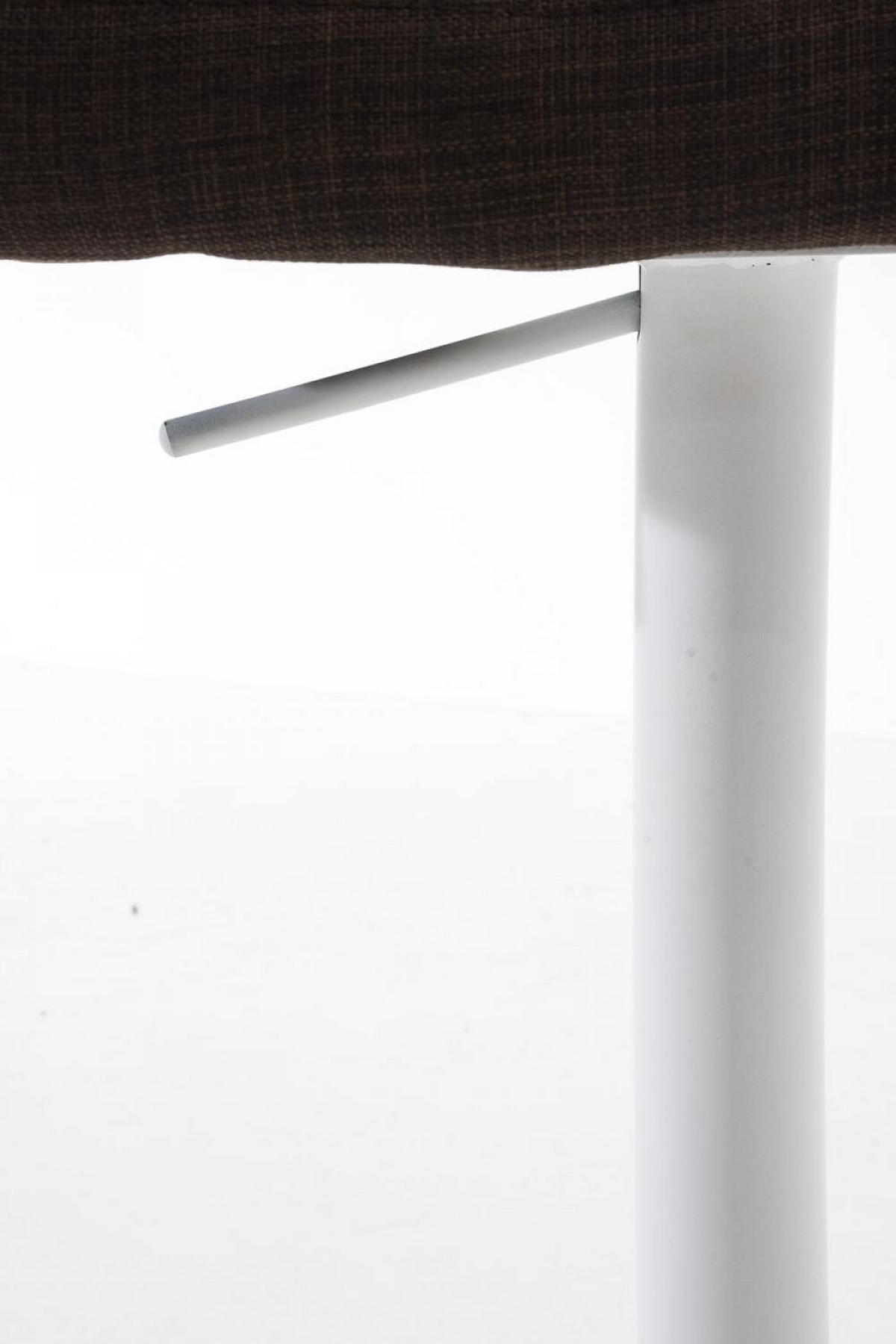 BARHOCKER 2er Set Stoff Braun - Weiß/Braun, Textil/Metall (64/88/45cm) - CLP