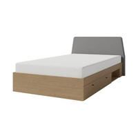 RAHMENBETT – 212 x 137 cm – ALESSIO System – Alteiche - Eichefarben, Holzwerkstoff - hi-markt