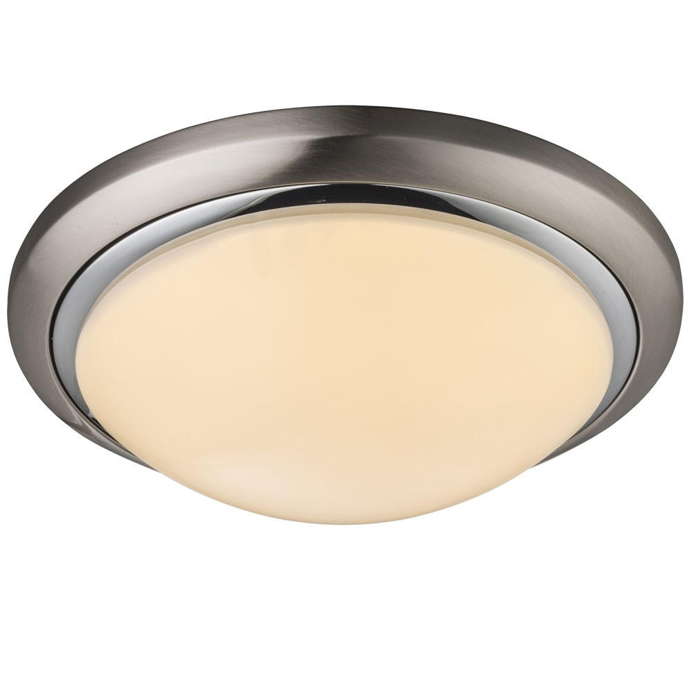 LED DECKENLEUCHTE INA Silber matt - Silberfarben, Metall (35/35/10cm) - Globo Lighting