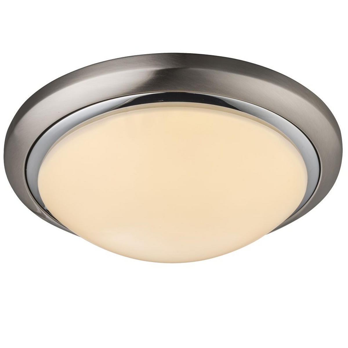 LED DECKENLEUCHTE INA Silber matt - Silberfarben, Metall (35/35/10cm) - Globo Lighting