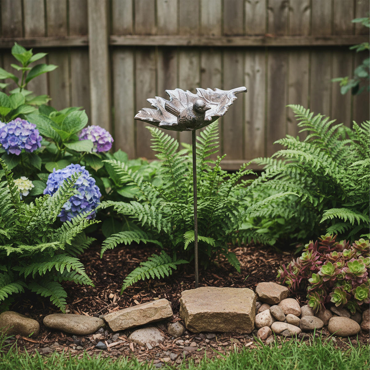 VOGELTRÄNKE - Dunkelbraun, Metall (22.5/93/14cm) - Relaxdays