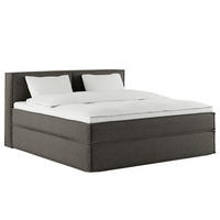 BOXSPRINGBETT mit Kopfteil - Premium - Anthrazit, Textil (180/200cm) - home24