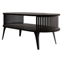 COUCHSITCH Roenni Oval - Schwarz, Holzwerkstoff/Metall (100/50/44cm) - MIRJAN24