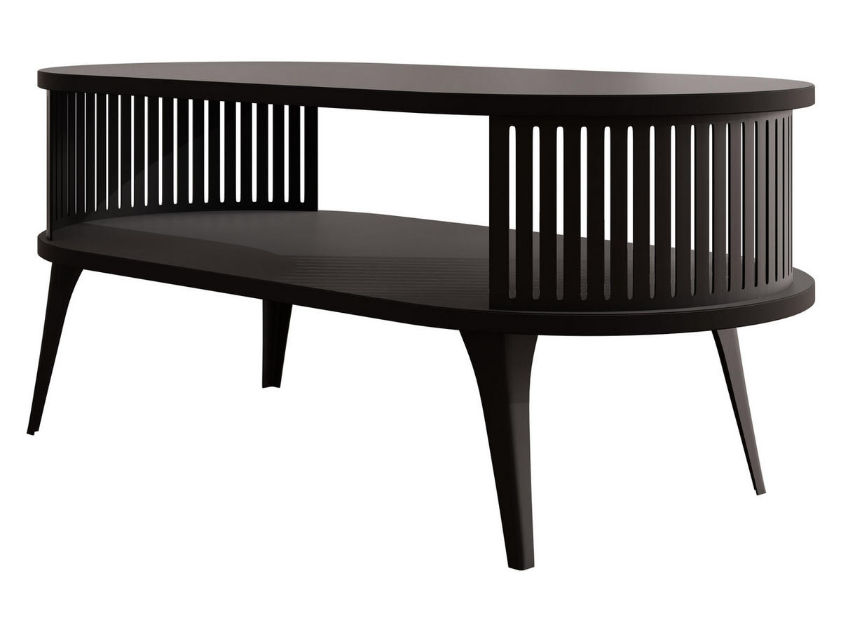 COUCHSITCH Roenni Oval - Schwarz, Holzwerkstoff/Metall (100/50/44cm) - MIRJAN24