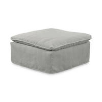 POLSTERHOCKER NETTA Grau Cord - Grau, Textil (90/46/90cm) - KAWOLA