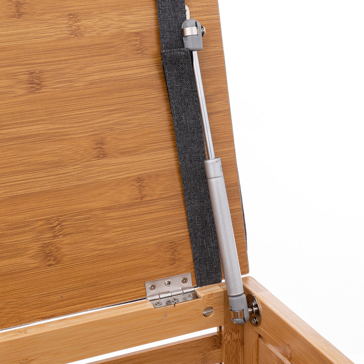 BADHOCKER mit Wäschekorb Bamboo 35/35/49 cm - Braun, Naturmaterialien (35/49/35cm) - 5five Simply Smart