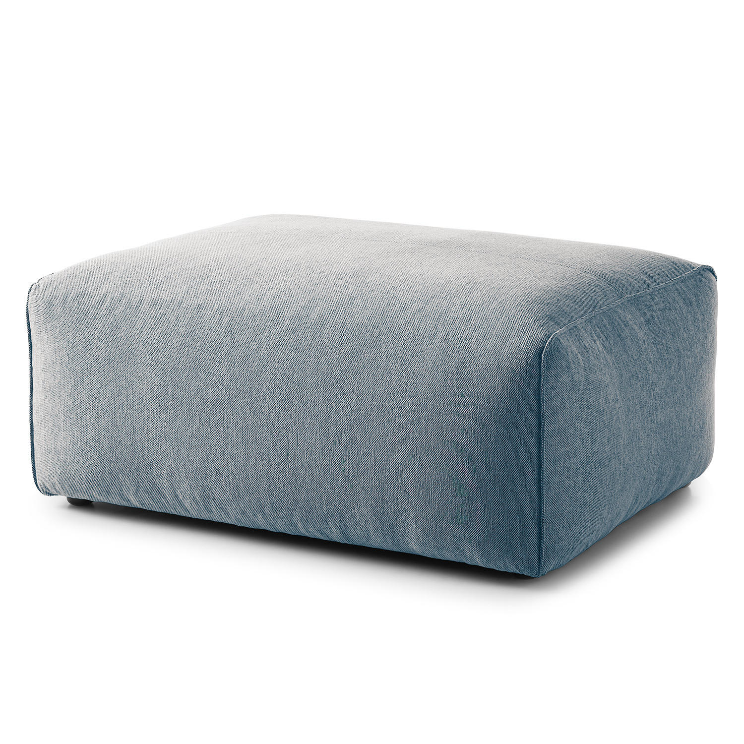 POLSTERHOCKER - Blau/Schwarz, Textil (81/38/100cm) - home24