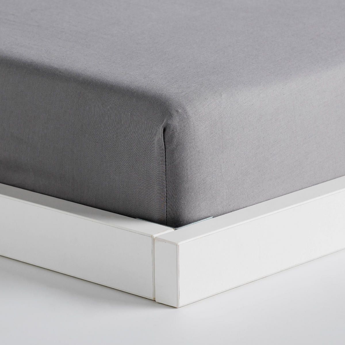 SPANNBETTTUCH Satinette - Hellgrau, Textil (180/200cm) - home&you