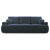 3-SITZER SOFA Barletto Dunkelgrau Bouclé - Dunkelgrau/Schwarz, Holz/Textil (248/94/110cm) - Selsey