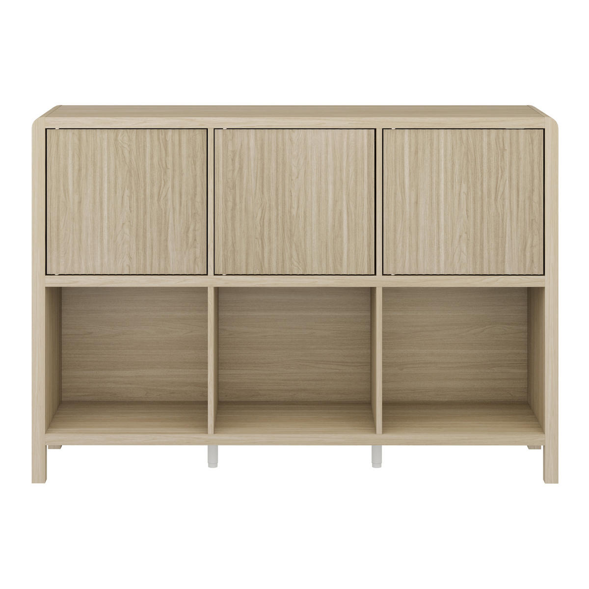 KOMODA Lukkodso - barva dubu, kompozitní dřevo (110/76.5/30cm) - [en.casa]