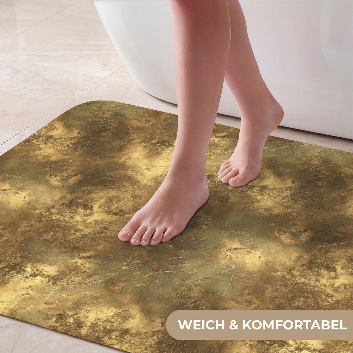 KÚPEĽŇOVÁ PREDLOŽKA Starožitný - metalický vzhľad - zlatý 60x90 cm - zlatá, textil/plast (60/90cm) - OnlyWow