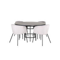 TISCHGRUPPE Grau - Dunkelbraun/Grau, Holzwerkstoff (140/74/140cm) - ebuy24