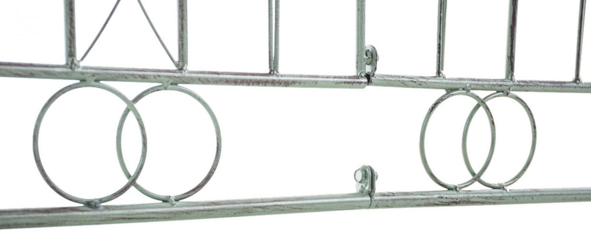 GARTENZAUN 4er Set Metall antik-grün - Grün, Metall (124/116cm) - CLP