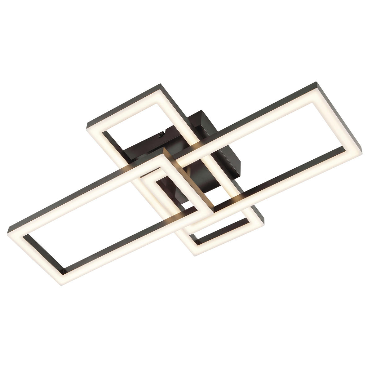 LED DECKENLEUCHTE Jorvic Schwarz 27/47,5/10,3 cm - Schwarz, Kunststoff (27/47.5/10.3cm) - Brilliant