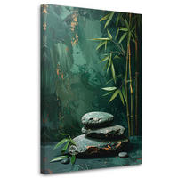 LEINWANDBILD Zen und Orientalisch 80x120cm - Grün, Textil (80/120cm) - Feeby