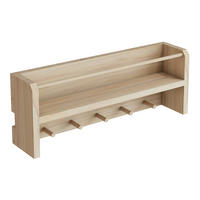KINDERGARDEROBE Sundeved - Naturfarben, Holz (50/20/9cm) - [en.casa]