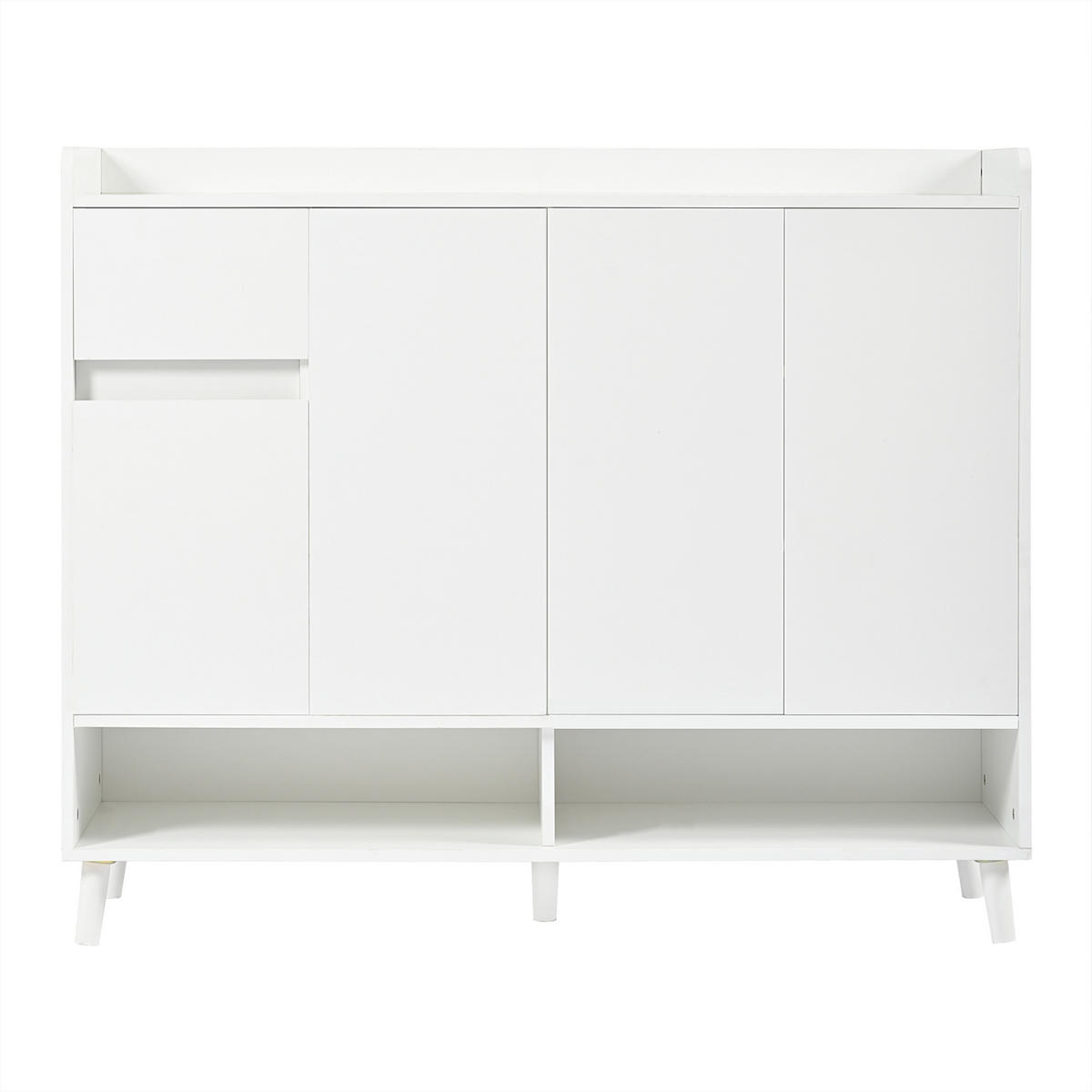 SIDEBOARD weiß stauraum kommode schrank - Weiß, Holzwerkstoff (120/99/35cm) - Urban Meuble