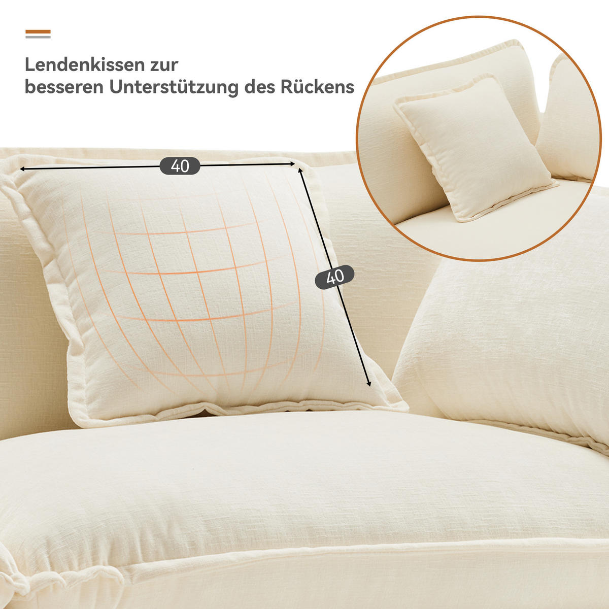 ECKSOFA 283/147/84 cm Beige mit 1 Fußhocker - Beige, Textil (283/147cm) - Oxeza