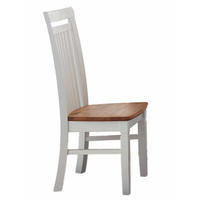 ESSZIMMERSTUHL weiß Olbia Wildeiche - Weiß/Braun, Holz (45/106/55cm) - Casamia Massive Möbel