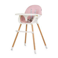 HOCHSTUHL Rio 2 in 1 rosa Kinderstuhl rutschfeste Beine 5-Punkt-Gurt - Rosa, Metall (61/84/51cm) - Chipolino