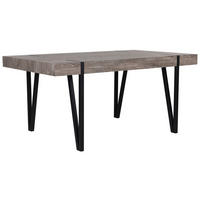 ESSTISCH 150/90/75 cm Dunkelbraun, Schwarz Rechteckig Adena - Dunkelbraun, Holzwerkstoff (150/90/75cm) - Beliani