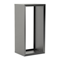 BRENNHOLZREGAL Wooker high Kaminholzregal Holzlagersystem Schwarz 49 × 99 cm - Schwarz, Metall (49/99/99cm) - Alberts