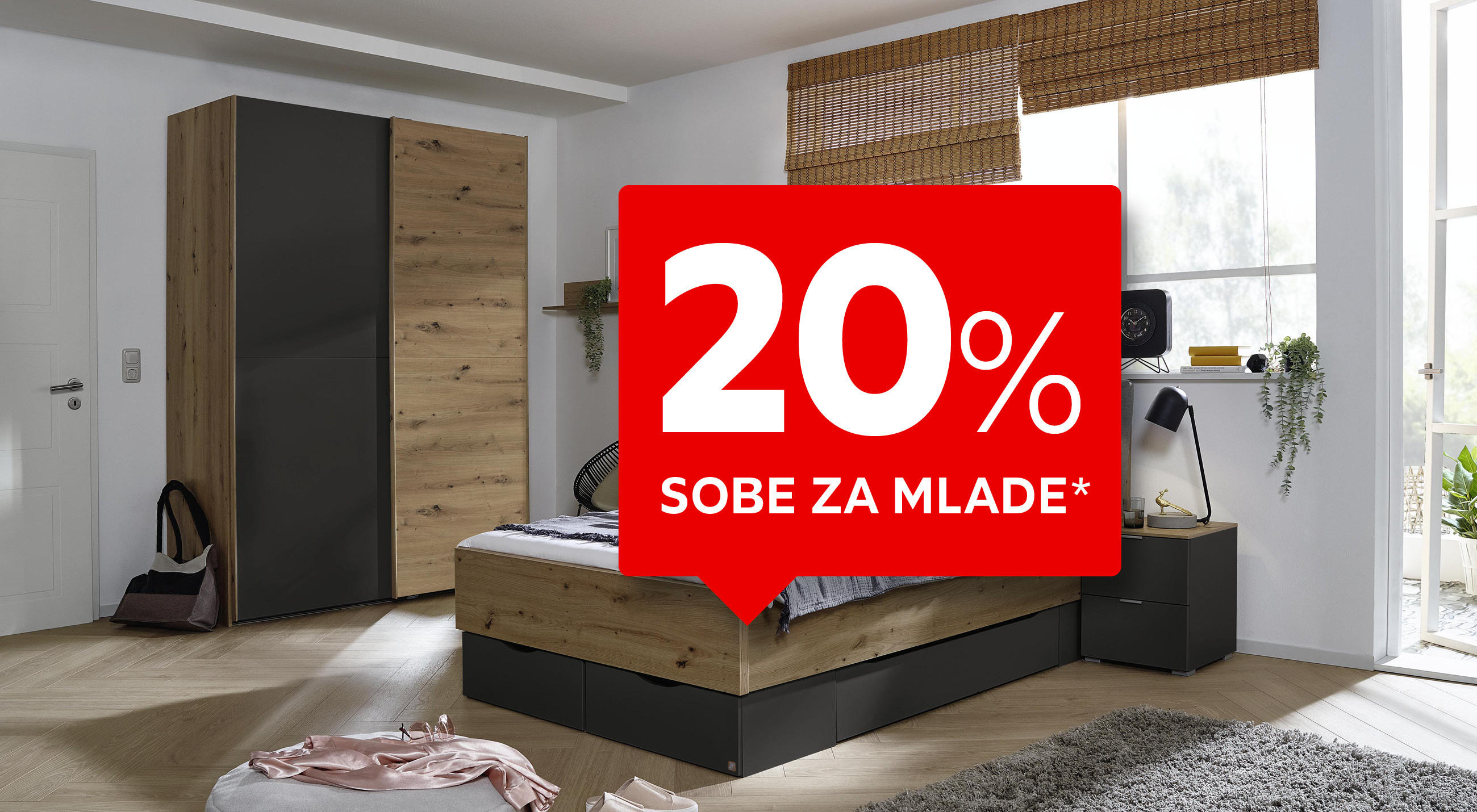 20% sobe za mlade*