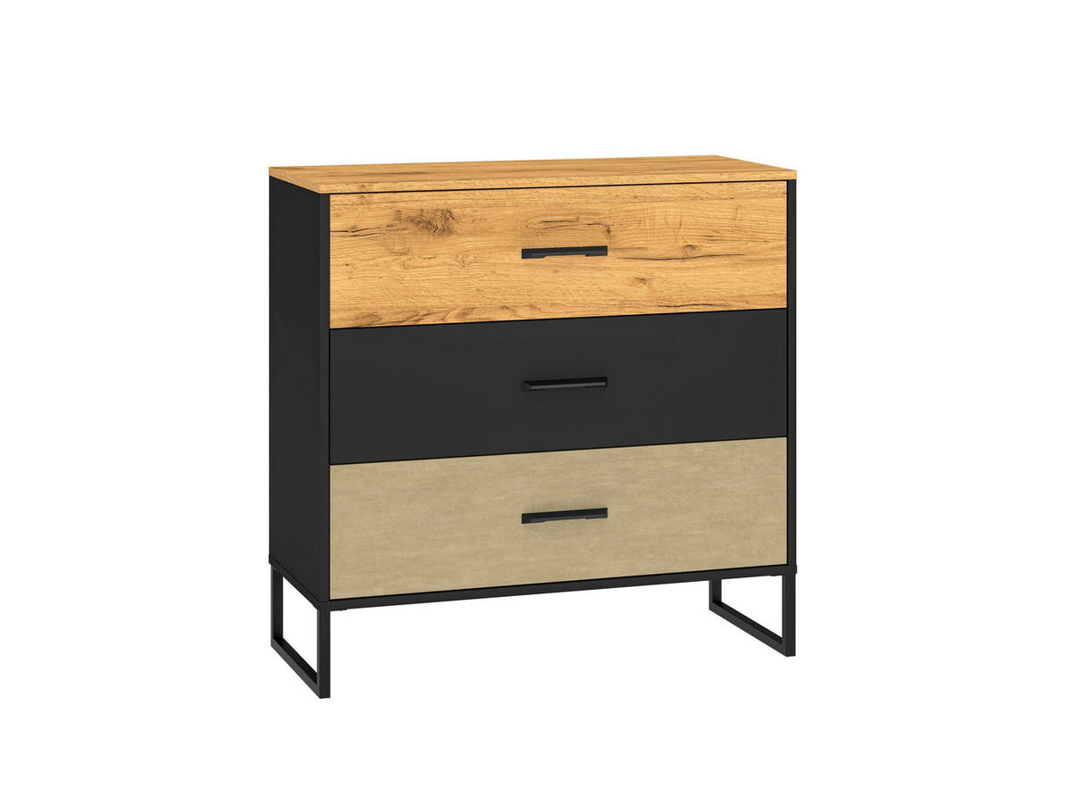 SCHLAFZIMMER Set 7-tlg. Colt – Eichefarben - Eichefarben, Holzwerkstoff (120/190/55cm) - hi-markt