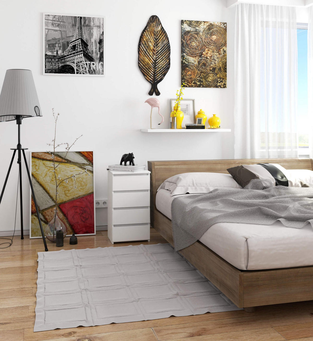 KOMMODE CL4, Weiß, 40x35x74 cm - Weiß, Holz (40/74/35cm) - Milordbikes