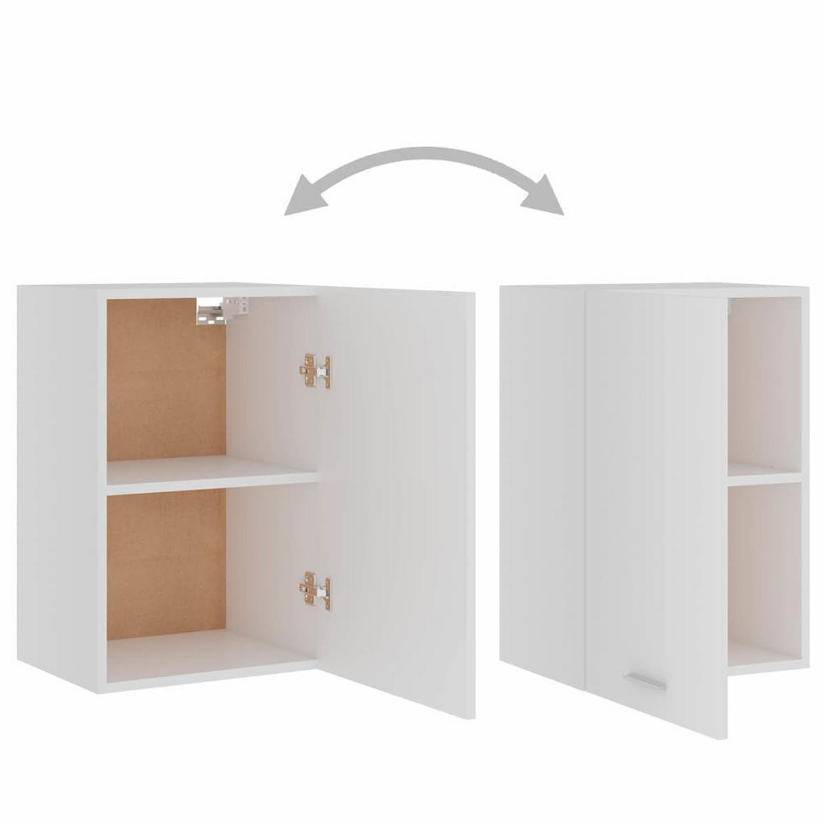 HÄNGESCHRANK Weiss 39,5/31/60 Cm Holzwerkstoff - Weiß, Holzwerkstoff (31/60/39.5cm) - vidaXL