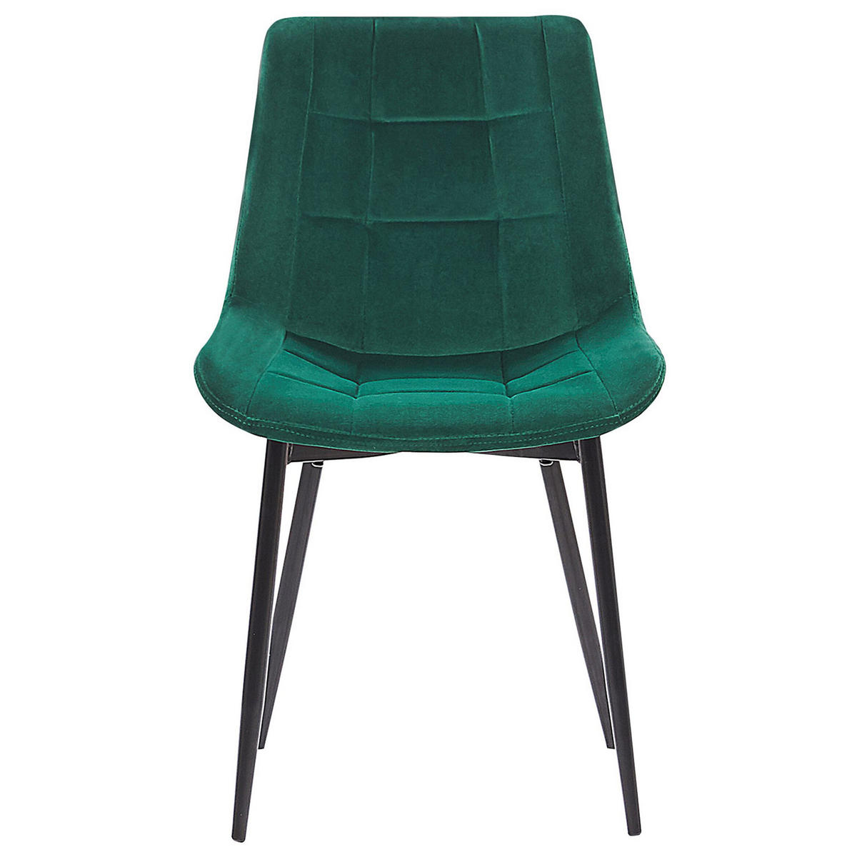 STUHL 2er-Set Samtstoff Grün Melrose - Grün, Textil/Metall (51/82/59cm) - Beliani