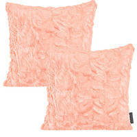 KISSENHÜLLE 2er Set Fluffy 50/50 cm apricot - Orange, Textil (50/50cm) - Magma Heimtexx