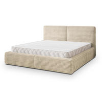POLSTERBETT FELURO 140x200 cm mit Bettkästen - Creme - Creme, Holz (140/200cm) - MASSENO