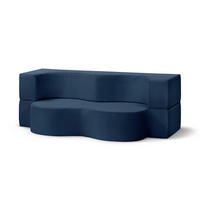 SOFA Kamelia Dunkelblau - Dunkelblau, Textil (200/70/100cm) - Pillovely