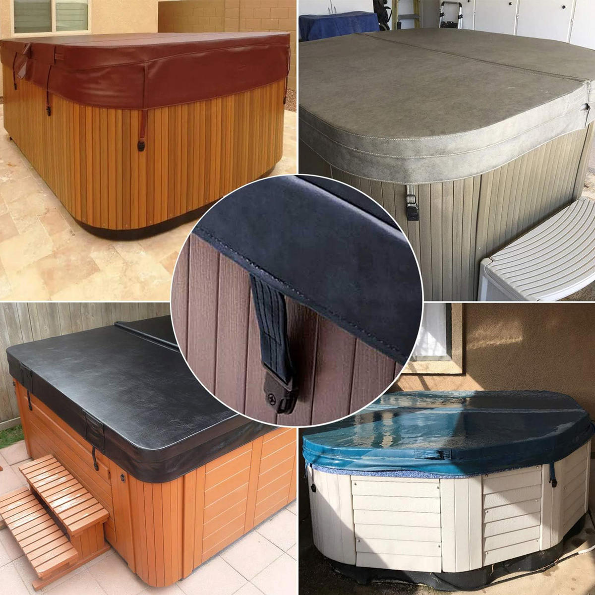 WHIRLPOOL ZUBEHÖR Abdeckungsclip (4-Teilig) Abschliessbar - Schwarz, Kunststoff (3/4cm) - Canadian Spa Company