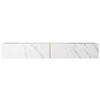 TV-LOWBOARD Bisira Weiße Marmoroptik / Gold 200 cm - Weiß, Holzwerkstoff (200/30/31.6cm) - Selsey