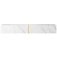 TV-LOWBOARD Bisira Weiße Marmoroptik / Gold 200 cm - Weiß, Holzwerkstoff (200/30/31.6cm) - Selsey