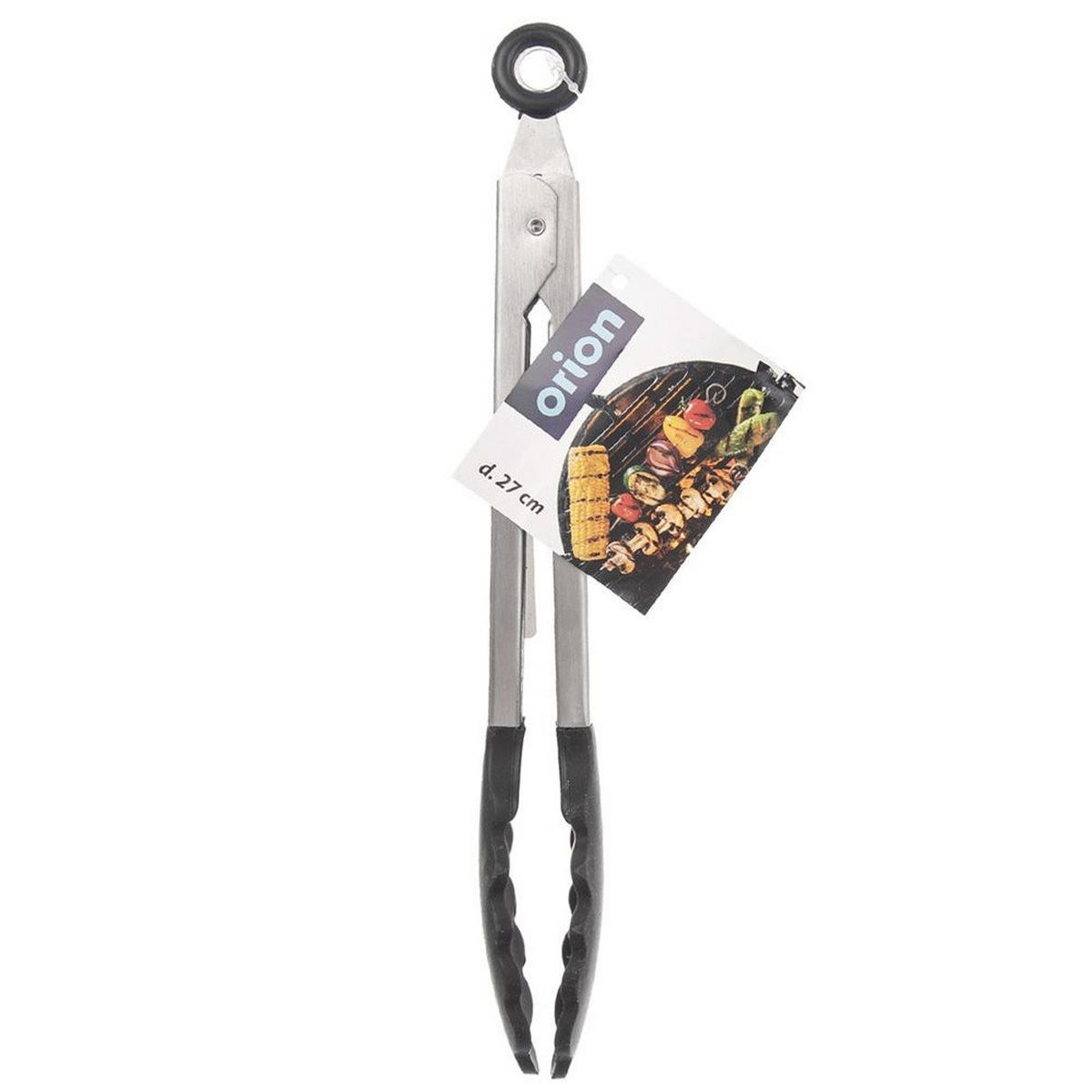 KÜCHENZANGE Stahl 27 cm - Silberfarben, Metall - Orion 
