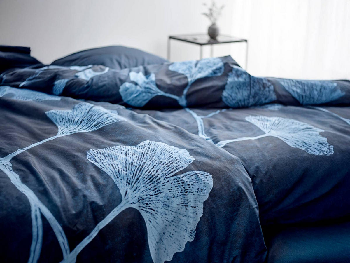 BETTWÄSCHE Botanicals blau 135/200 cm Bio-Baumwolle - Blau, Textil (135/200cm) - Södahl