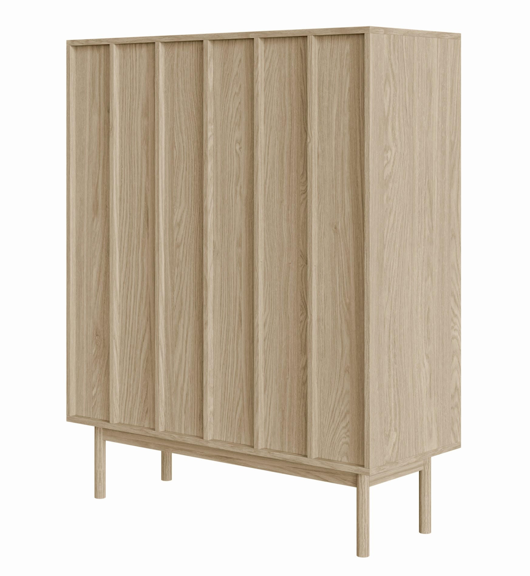 HIGHBOARD Neksto Eichenholzoptik 100 cm - Beige, Holz/Holzwerkstoff (100.2/124/40cm) - Selsey