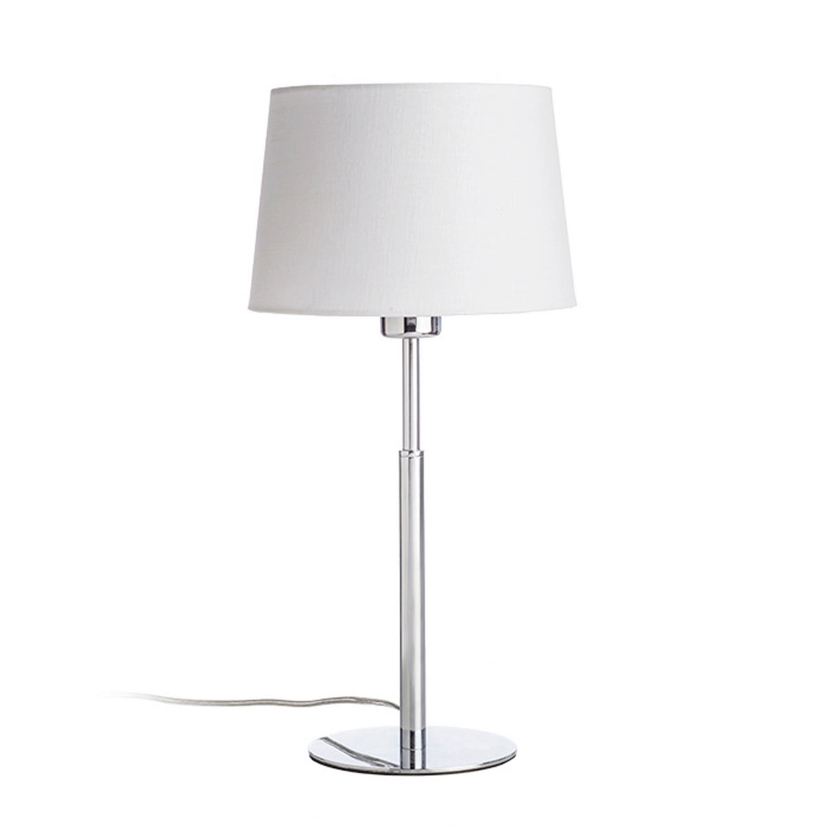 TISCHLEUCHTE BROADWAY Weiß Chrom 15 W - Weiß, Metall (23.5/23.5/47.5cm) - Rendl