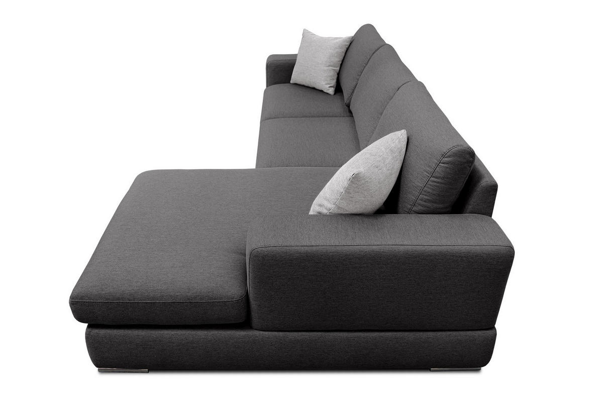 ECKSOFA OTTO 4-Sitzer, dunkelgrau - Dunkelgrau, Holzwerkstoff/Textil (279/159cm) - Courtois Laville