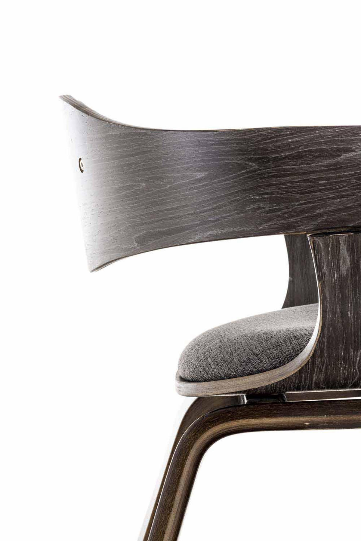 ARMLEHNENSTUHL Stoff Grau/Hellgrau - Hellgrau/Grau, Holz/Textil (49/73/46cm) - CLP