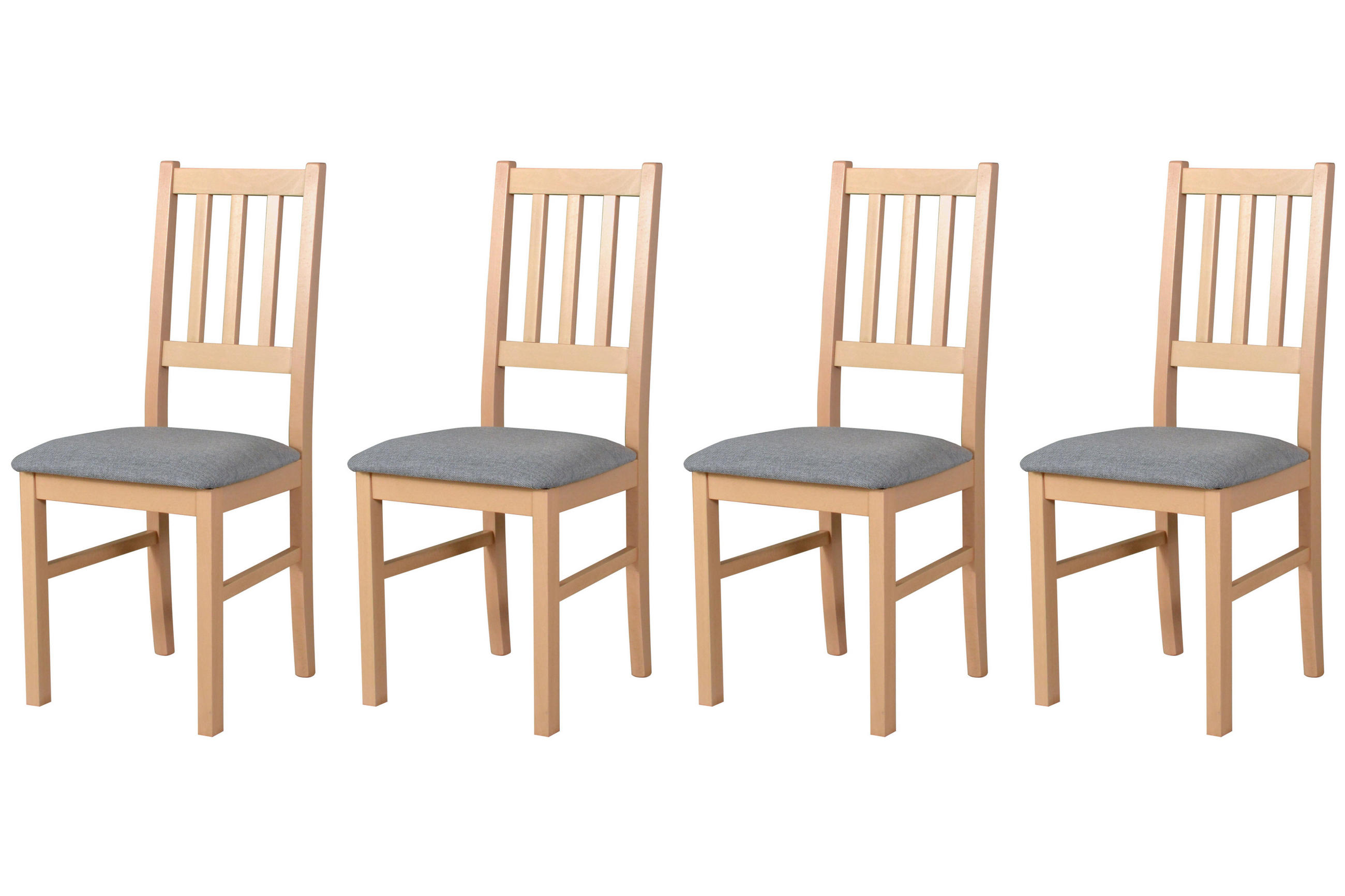 STUHL Bos 4 (4er Set) - Fango/Sonoma Eiche, Holz (43/94/40cm) - Leaf Design