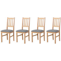 STUHL Bos 4 (4er Set) - Fango/Sonoma Eiche, Holz (43/94/40cm) - Leaf Design